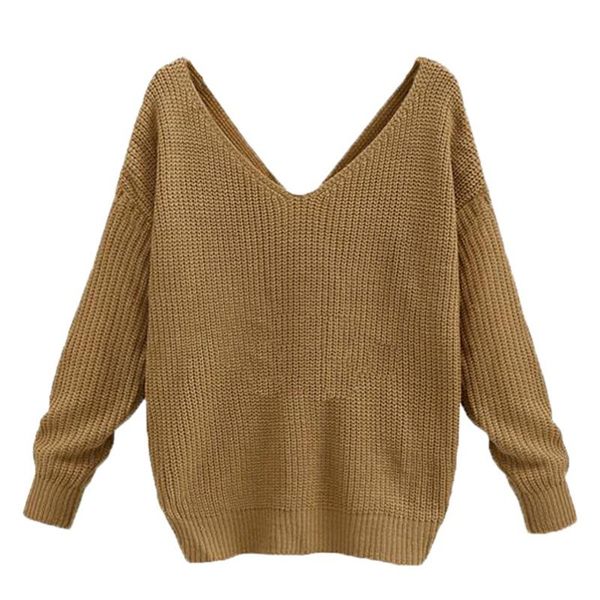 women's sweaters women knitted tie color open full elegant v-neck back pullovers sleeve sweater solid knitwear, White;black
women's sweaters women knitted tie color open full elegant v-neck back pullovers sleeve sweater solid knitwear, White;black