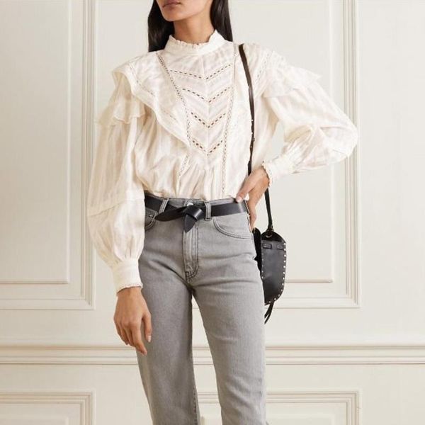 women's blouses & shirts blouse women elegant white fashion hollow ruffles stand collar office lady workwear vintage long sleeve female
women's blouses & shirts blouse women elegant white fashion hollow ruffles stand collar office lady workwear vintage long sleeve female