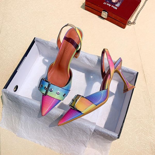luxury buckle gladiator high heels sandals women rainbow color goblet heel shoes woman pointy toe party 42, Black
luxury buckle gladiator high heels sandals women rainbow color goblet heel shoes woman pointy toe party 42, Black