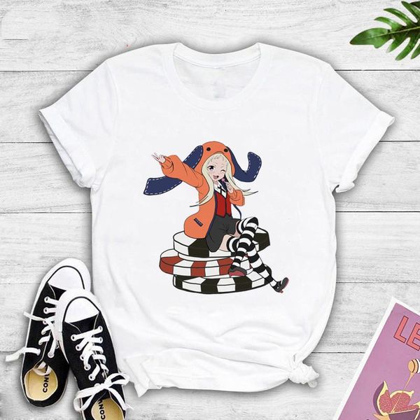 women's t-shirt runa kakegurui t-shirts women tees short sleeve casual t shirt streetwear funny japanese anime tshirt 90s harajuku, White
women's t-shirt runa kakegurui t-shirts women tees short sleeve casual t shirt streetwear funny japanese anime tshirt 90s harajuku, White
