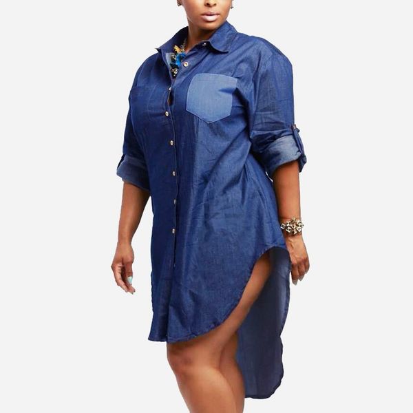2021 autumn midi dress zanzea women vintage denim dress lapel long sleeve irregular hem jeans shirts oversized long vestidos, Black;gray
2021 autumn midi dress zanzea women vintage denim dress lapel long sleeve irregular hem jeans shirts oversized long vestidos, Black;gray