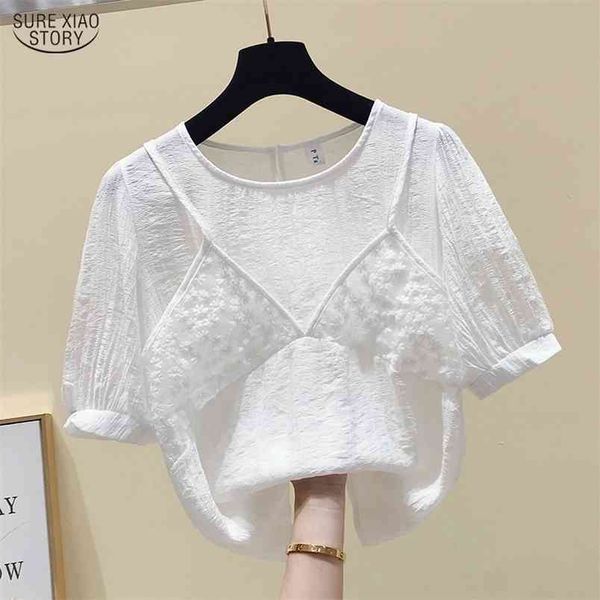 korean clothes summer short sleeve latern sweet loose blouse solid white women fake two pieces shirt 9716 210506
korean clothes summer short sleeve latern sweet loose blouse solid white women fake two pieces shirt 9716 210506