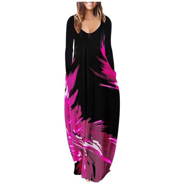 casual dresses women print maxi dress long sleeve plus size cocktail party beach boho low cut vintage pocket robe longue, Black;gray
casual dresses women print maxi dress long sleeve plus size cocktail party beach boho low cut vintage pocket robe longue, Black;gray