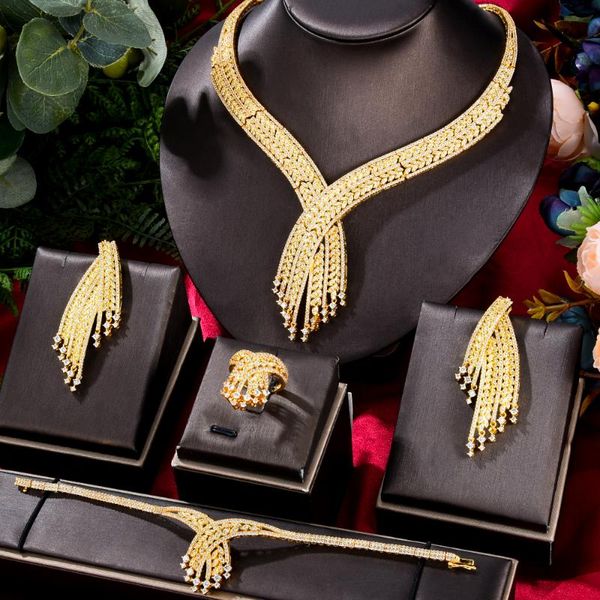 earrings & necklace godki luxury 4pcs bracelet ring sets for women party african dubai cz bridal wedding jewelry, Silver
earrings & necklace godki luxury 4pcs bracelet ring sets for women party african dubai cz bridal wedding jewelry, Silver