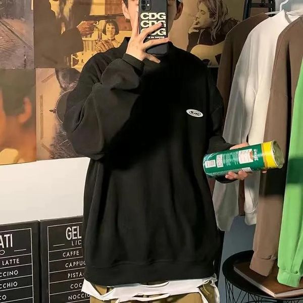 men's hoodies & sweatshirts autumn and winter plus flocking thick port wind loose half high collar student trend korean all-match warm, Black
men's hoodies & sweatshirts autumn and winter plus flocking thick port wind loose half high collar student trend korean all-match warm, Black