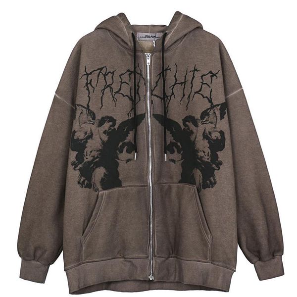 men's jackets men hip hop streetwear hooded jacket angel dark print oversize coat winter warm harajuku cotton fleece outwear zipper, Black;brown
men's jackets men hip hop streetwear hooded jacket angel dark print oversize coat winter warm harajuku cotton fleece outwear zipper, Black;brown