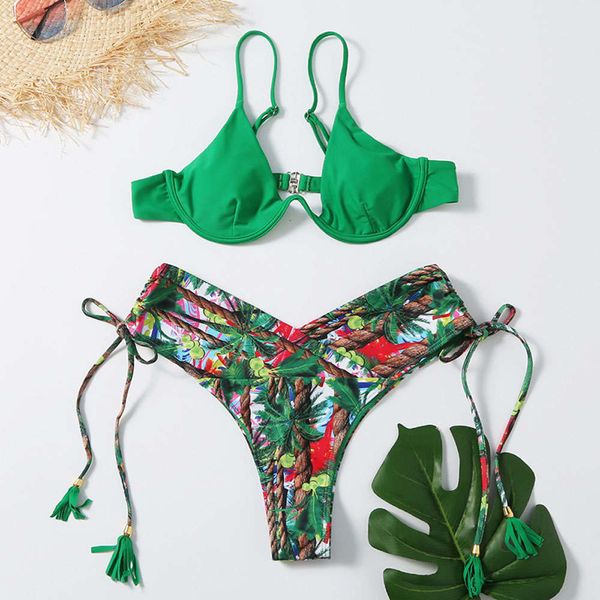 v-bar underwired bikini 2021 female swimsuit women swimwear hollow out print wire set bather bathing suit swim, White;black
v-bar underwired bikini 2021 female swimsuit women swimwear hollow out print wire set bather bathing suit swim, White;black