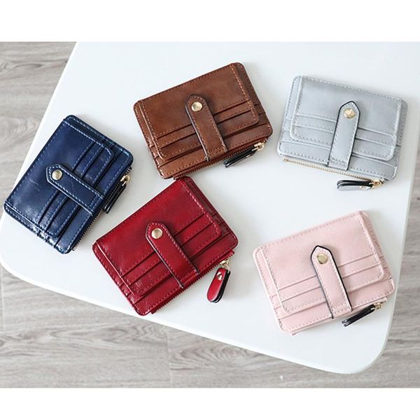 card holders simple women purse pu leather zipper coin pouch short wallet casual holder billfold xrq88, Brown;gray
card holders simple women purse pu leather zipper coin pouch short wallet casual holder billfold xrq88, Brown;gray