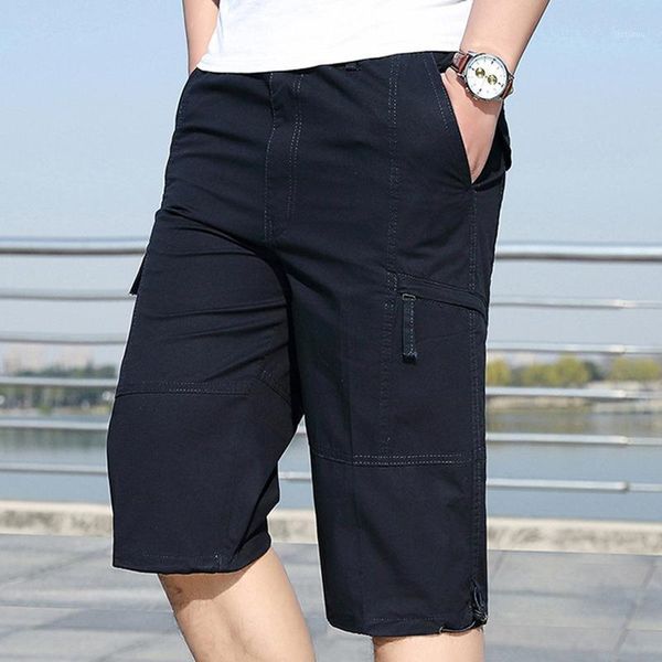 men's shorts long length cargo men summer casual multi pockets short pant breeches cropped trousers military, White;black
men's shorts long length cargo men summer casual multi pockets short pant breeches cropped trousers military, White;black