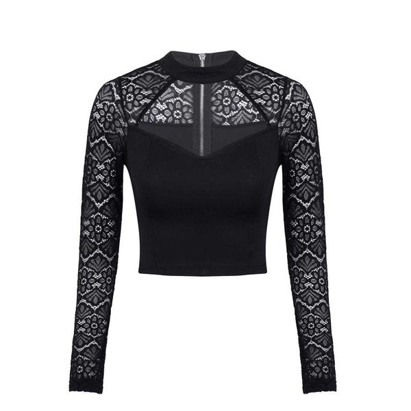 women's t-shirt inhzoy crop women autumn hollow out lace patchwork girls long sleeve back zipper slim t shirt fashion nightclu, White
women's t-shirt inhzoy crop women autumn hollow out lace patchwork girls long sleeve back zipper slim t shirt fashion nightclu, White
