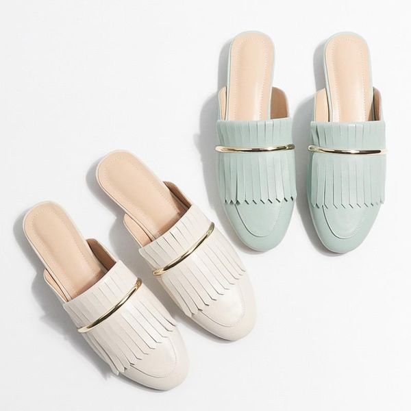slippers casual women metal decor dress single shoes round toe comfortable summer woman fashion fringe flat mules, Black
slippers casual women metal decor dress single shoes round toe comfortable summer woman fashion fringe flat mules, Black