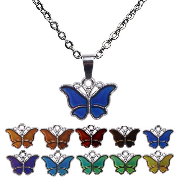 pendant necklaces butterfly necklace temperature control color change stainless steel chain jewellery@88, Silver
pendant necklaces butterfly necklace temperature control color change stainless steel chain jewellery@88, Silver