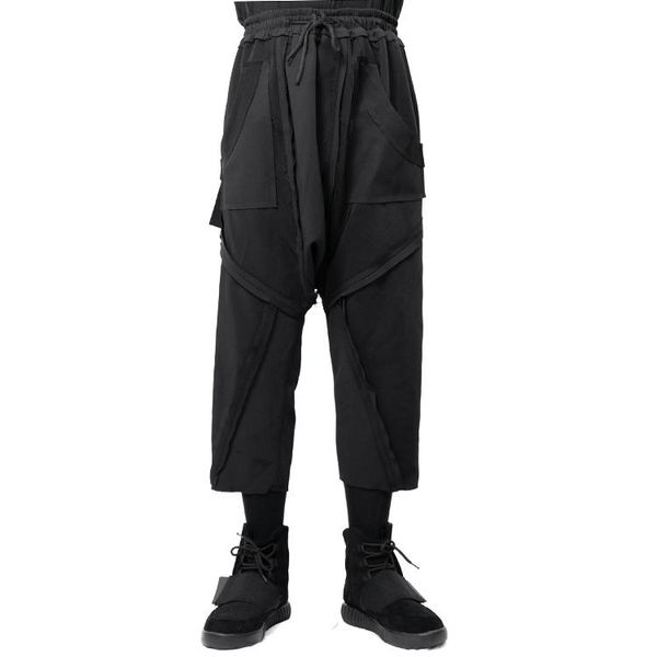 men's clothing hair stylist nightclub catwalk burr ends low crotch harem pants plus size costumes 27-46, Black
men's clothing hair stylist nightclub catwalk burr ends low crotch harem pants plus size costumes 27-46, Black