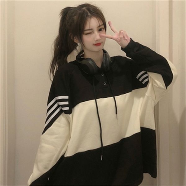 patckwork casual loose hooded fashion basic all match long sleeve college wind women female women female sweatshirts 210522, Black
patckwork casual loose hooded fashion basic all match long sleeve college wind women female women female sweatshirts 210522, Black