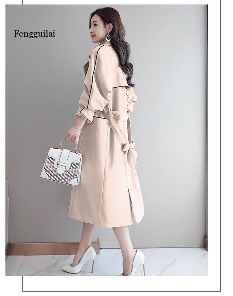 women's trench coats autumn style dress coat mid-length casual loose-fit spring long over-the-knee blue, Tan;black
women's trench coats autumn style dress coat mid-length casual loose-fit spring long over-the-knee blue, Tan;black