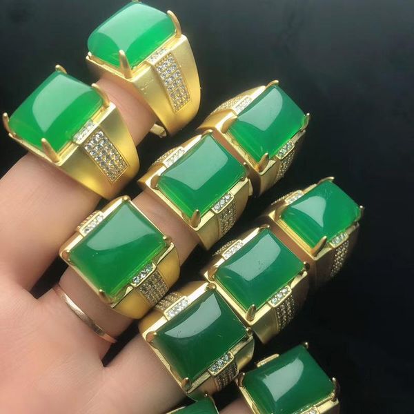 cluster rings 1pc vintage gold color 925 sterling silver open men natural green jade emerald gemstone wedding man ring fine jewelry gift, Golden;silver
cluster rings 1pc vintage gold color 925 sterling silver open men natural green jade emerald gemstone wedding man ring fine jewelry gift, Golden;silver