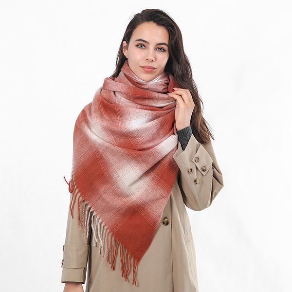 luxury design 2021 new fashion tassel shawl thin bib women's imitation cashmere gradient lattice warm scarf, Blue;gray
luxury design 2021 new fashion tassel shawl thin bib women's imitation cashmere gradient lattice warm scarf, Blue;gray