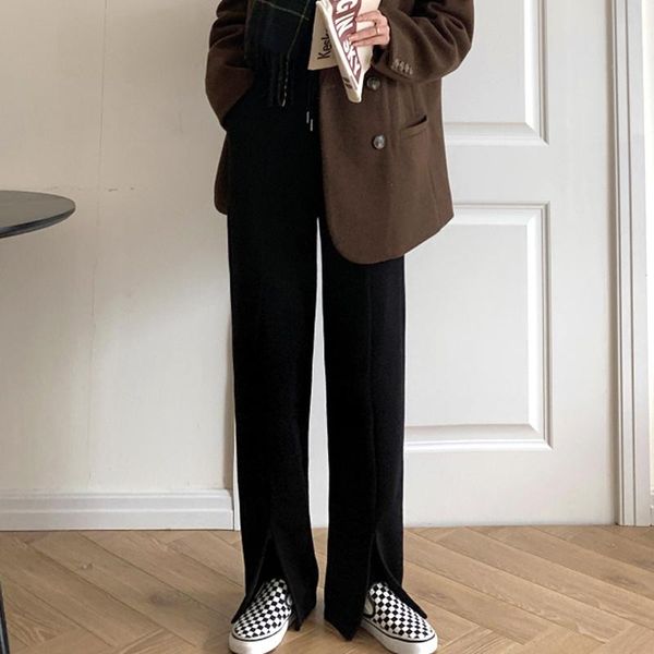 women's pants & capris black fork thickened casual clothing autumn and winter 2021 slim high waist loose straight tube wide leg, Black;white
women's pants & capris black fork thickened casual clothing autumn and winter 2021 slim high waist loose straight tube wide leg, Black;white