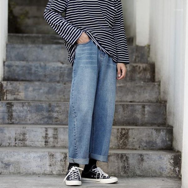 japanese men's jeans 2021 fashion straight pants korean man casual denim wide legs trousers1, Blue
japanese men's jeans 2021 fashion straight pants korean man casual denim wide legs trousers1, Blue