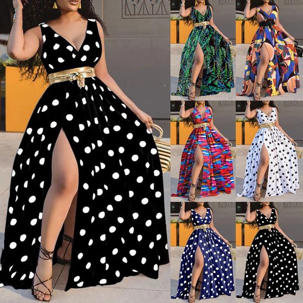 casual dresses women summer 2021 fashion polka dot split boho dress clothing beach vacation long vestido de mujer, Black;gray
casual dresses women summer 2021 fashion polka dot split boho dress clothing beach vacation long vestido de mujer, Black;gray