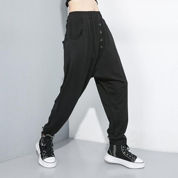 women's pants & capris fashion tide high waist buttons straight loose cross black style back pocket elastic trousers wj79111, Black;white
women's pants & capris fashion tide high waist buttons straight loose cross black style back pocket elastic trousers wj79111, Black;white