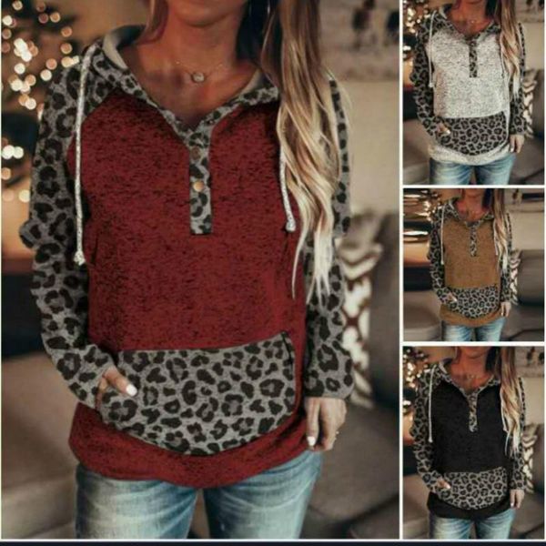 women's hoodies & sweatshirts haoohu women sweatshirt long sleeve leopard print patchwork hooded harajuku oversized pullover with pocke, Black
women's hoodies & sweatshirts haoohu women sweatshirt long sleeve leopard print patchwork hooded harajuku oversized pullover with pocke, Black