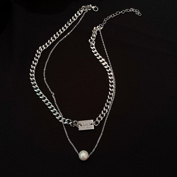 fashion exaggerated double layer necklace personality versatile creative letter brand clavicle net red street neck chain, Silver
fashion exaggerated double layer necklace personality versatile creative letter brand clavicle net red street neck chain, Silver