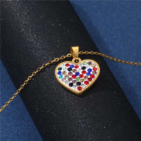 pendant necklaces 2021 korean exquisite colorful crystal necklace fashion stainless steel temperament love female jewelry, Silver
pendant necklaces 2021 korean exquisite colorful crystal necklace fashion stainless steel temperament love female jewelry, Silver