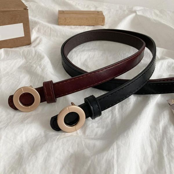 women' soft all-match women thin round buckle leather fashion belt ladies metal double with jeans belts, Black;brown
women' soft all-match women thin round buckle leather fashion belt ladies metal double with jeans belts, Black;brown