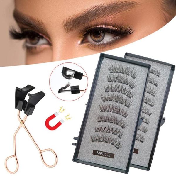 party favor 8pcs magnet false eyelashes natural magnetic reusable non-irritating +clip for making up 
party favor 8pcs magnet false eyelashes natural magnetic reusable non-irritating +clip for making up