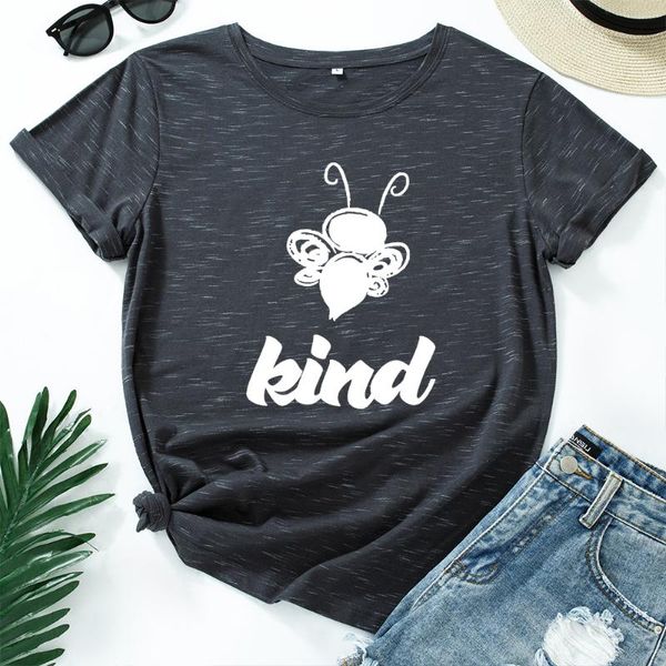 be kind funny bee women short sleeve 100%cotton t-shirts cute graphic tees summer for female casual oversized clothes shirt women's t-, White
be kind funny bee women short sleeve 100%cotton t-shirts cute graphic tees summer for female casual oversized clothes shirt women's t-, White