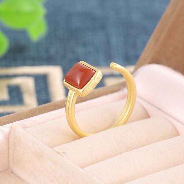 925 sier inlaid red agate square ring fashion clear beautiful temperament valentine's day gift for girlfriend, Silver
925 sier inlaid red agate square ring fashion clear beautiful temperament valentine's day gift for girlfriend, Silver