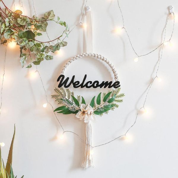 tapestries hand-woven hanging wreath pendant macrame door crafts for bedroom gifts aerial garland round leaf decoration
tapestries hand-woven hanging wreath pendant macrame door crafts for bedroom gifts aerial garland round leaf decoration