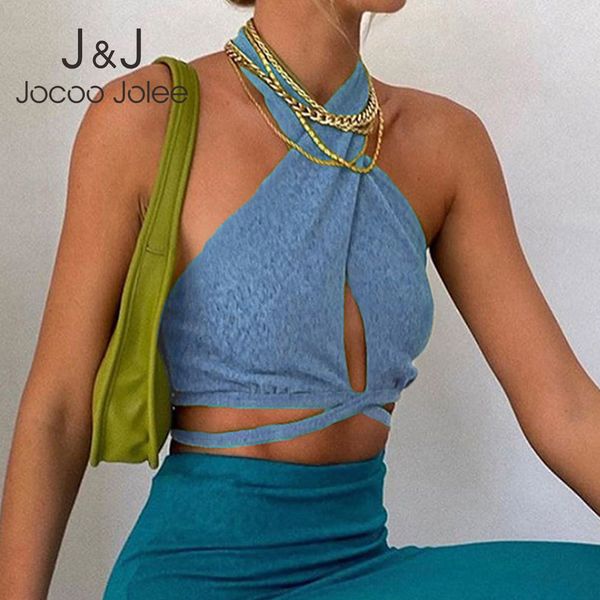 jocoo jolee elegant backless lace up cropped women halter neck sleeveless hollow out tanks casual slim camis 210518, White
jocoo jolee elegant backless lace up cropped women halter neck sleeveless hollow out tanks casual slim camis 210518, White