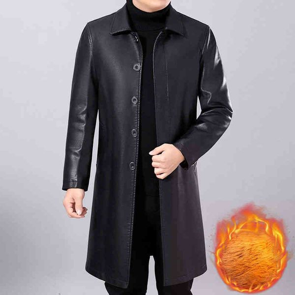 men's leather & faux coat men 's winter middle-aged lapel fur integrated mid-length thick below the knees qcub, Black
men's leather & faux coat men 's winter middle-aged lapel fur integrated mid-length thick below the knees qcub, Black