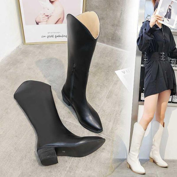 boots women's autumn winter 2021 net red thick heel pointed knight simple high tube fashion, Black
boots women's autumn winter 2021 net red thick heel pointed knight simple high tube fashion, Black