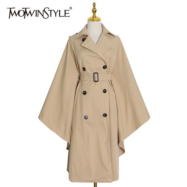 twotwinstyle korean loose jacket for women lapel long sleeve double breasted casual sashes windbreaker female fashion clothing 210517, Tan;black
twotwinstyle korean loose jacket for women lapel long sleeve double breasted casual sashes windbreaker female fashion clothing 210517, Tan;black