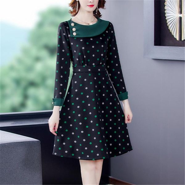 casual dresses temperament patchwork dress women autumn 2021 knee-length fashion long sleeve print a-line female, Black;gray
casual dresses temperament patchwork dress women autumn 2021 knee-length fashion long sleeve print a-line female, Black;gray