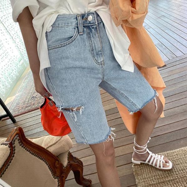 women's jeans yocalor 2021 women summer high waist casual trousers ripped denim streetwear skinny edge knee length pants, Blue
women's jeans yocalor 2021 women summer high waist casual trousers ripped denim streetwear skinny edge knee length pants, Blue