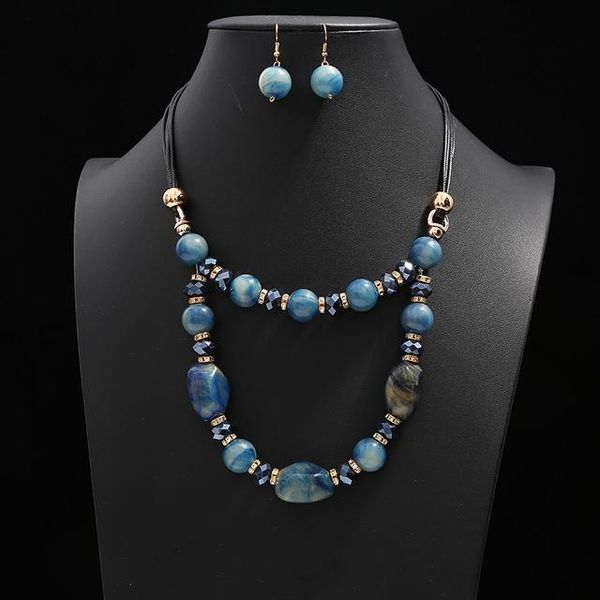 earrings & necklace wholesale bohemian crystal color long pendant necklaces and drop sets fashion statment acrylic jewelry set for wedding, Silver
earrings & necklace wholesale bohemian crystal color long pendant necklaces and drop sets fashion statment acrylic jewelry set for wedding, Silver