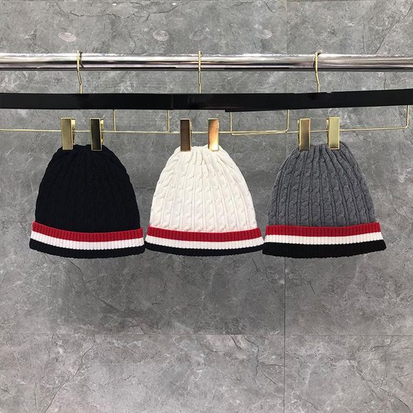 fashion tb thom brand knitted hat winter warm beanies casual hip hop striped men women wool cotton elastic hats ball caps, Blue;gray
fashion tb thom brand knitted hat winter warm beanies casual hip hop striped men women wool cotton elastic hats ball caps, Blue;gray