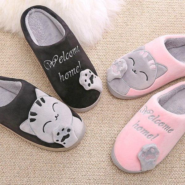 slippers home men women cartoon cat non-slip winter warm shoes indoors bedroom floor cotton #35, Black
slippers home men women cartoon cat non-slip winter warm shoes indoors bedroom floor cotton #35, Black