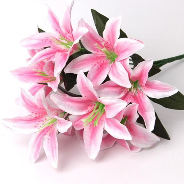 decorative flowers & wreaths 1 bunch multicolor artificial lily flower bouquet fake bridal for wedding decoration home party decor
decorative flowers & wreaths 1 bunch multicolor artificial lily flower bouquet fake bridal for wedding decoration home party decor