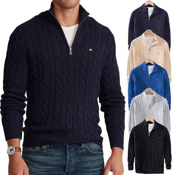 men's knitted sweater, national flag embroidered garment, 100% cotton, zipper, fake collar, autumn and winter, 8509, White;black
men's knitted sweater, national flag embroidered garment, 100% cotton, zipper, fake collar, autumn and winter, 8509, White;black