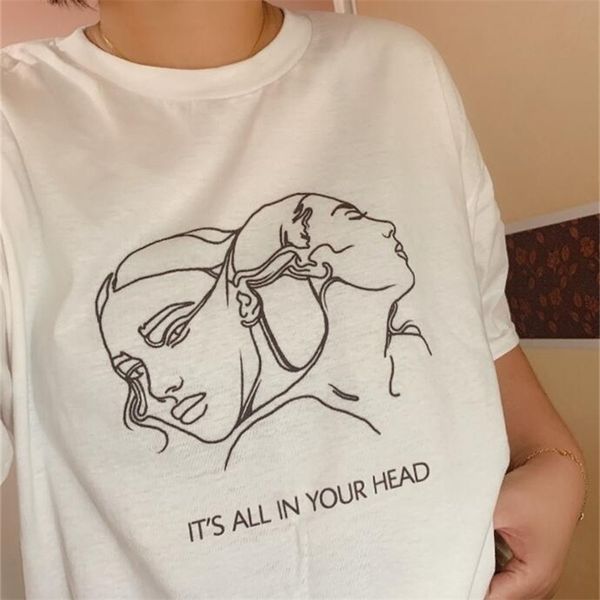 its all in your head two heads juggling art t-shirt women tumblr fashion cute aesthetic graphic tee hipsters 210512, White
its all in your head two heads juggling art t-shirt women tumblr fashion cute aesthetic graphic tee hipsters 210512, White