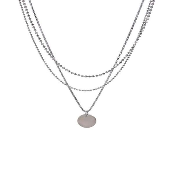 pendant necklaces potcet women's stainless steel three layer round card titanium necklace geometric fashion hip hop party jewelry, Silver
pendant necklaces potcet women's stainless steel three layer round card titanium necklace geometric fashion hip hop party jewelry, Silver