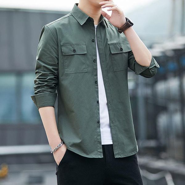 men's casual shirts spring men fashion pockets tooling long sleeve slim shirt outdoor male plus size blouses o177, White;black
men's casual shirts spring men fashion pockets tooling long sleeve slim shirt outdoor male plus size blouses o177, White;black