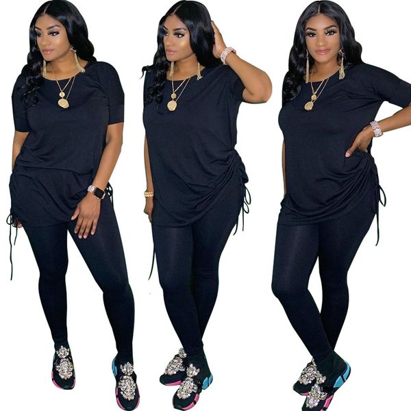 fashion women solid sportwear two piece sets o-neck short sleeves drawstring t-shirts bodycon pants tracksuits outfits, Gray
fashion women solid sportwear two piece sets o-neck short sleeves drawstring t-shirts bodycon pants tracksuits outfits, Gray