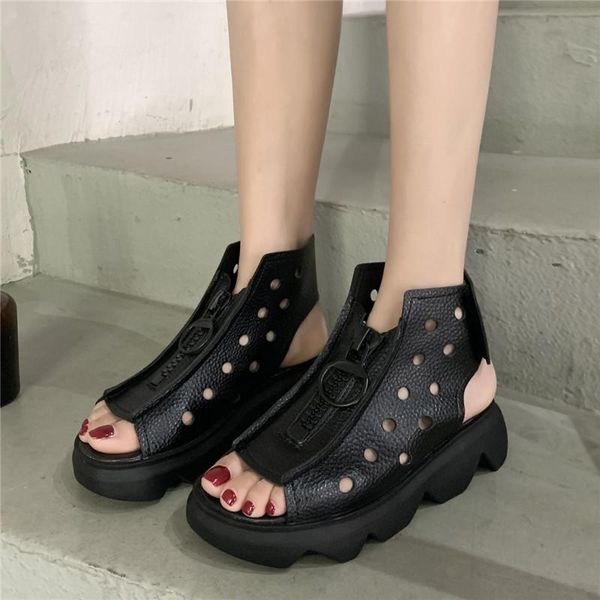 sandals woman flat shoes 2021 fashion summer round toe 5cm heel zip black brown size 35-40
sandals woman flat shoes 2021 fashion summer round toe 5cm heel zip black brown size 35-40