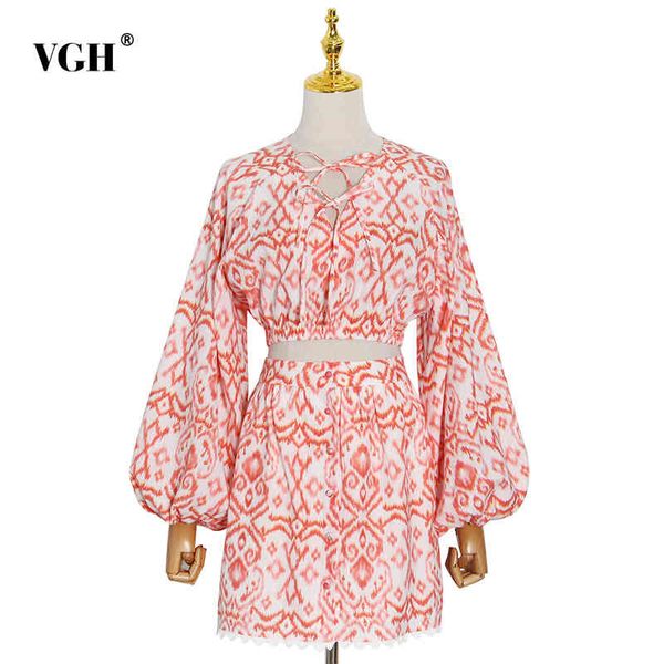 vgh print two piece set for women o neck lantern long sleeve lace up high waist mini skirt sets female autumn tide 210421, White
vgh print two piece set for women o neck lantern long sleeve lace up high waist mini skirt sets female autumn tide 210421, White